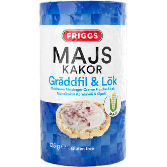 Majskaka 125g Gräddfil & Lök (Corn cakes)